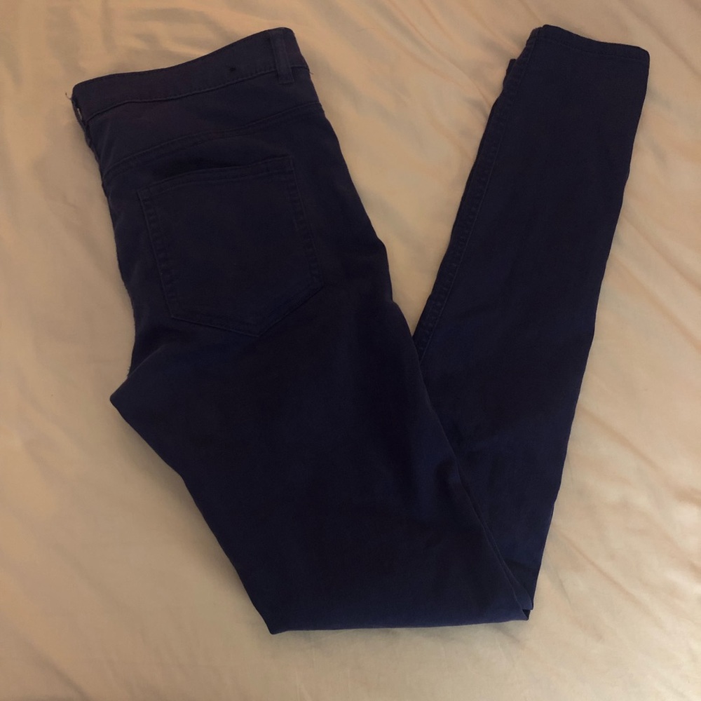 Purple straight leg pants